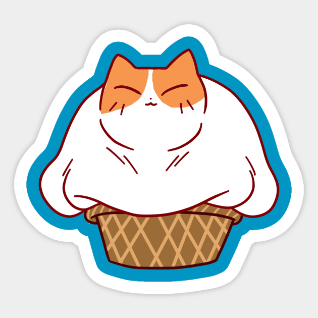 Fat Exotic Shorthair Cat Sticker by saradaboru